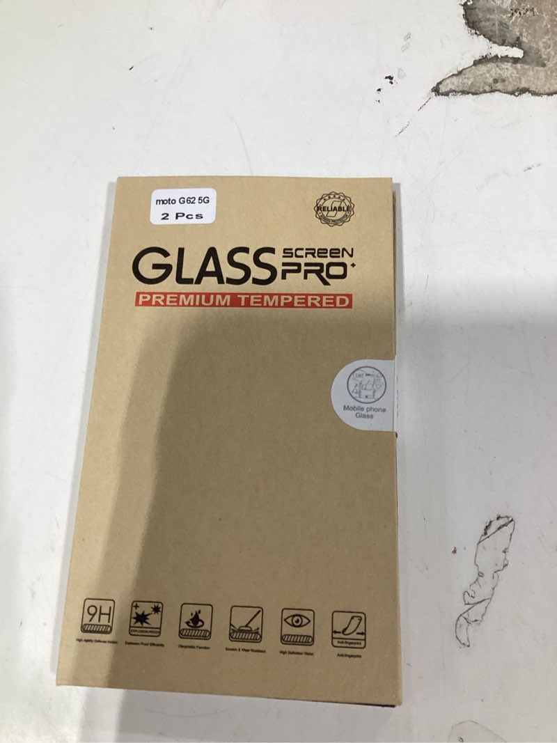 Condition photo showing New/Like New for Tempered Glass Screen Protector for Motorola Moto G62 5G,HD Clear,9H Hardness, Anti Scratch,Case Friendly(2 pcs)