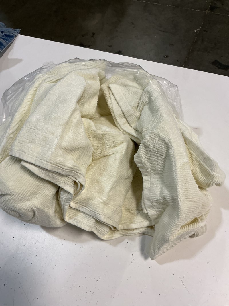 Condition photo showing As Is for quince ribbed quick dry bath towel (set of 2), one size, ivory