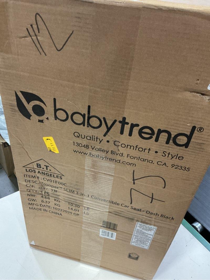 Condition photo showing New/Like New for baby trend hybrid si 3-in-1 combination booster car seat with side impact protection - madrid black: latch compatible, machine washable seat pad, foam