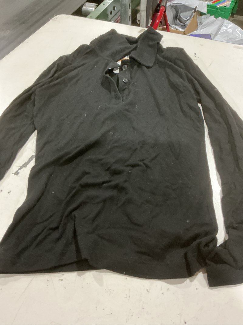Condition photo showing As Is for gap mens polo shirt medium henley neckline long sleeve nwot navy size s