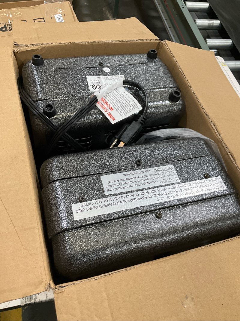 Condition photo showing Good Condition for Shinic Space Heater,1500W Milkhouse Heater with Thermostat, Overheat protection, Tip-Over Auto Shut Off, Utility Heater for Garage, Bedroom, Greenhouse Black