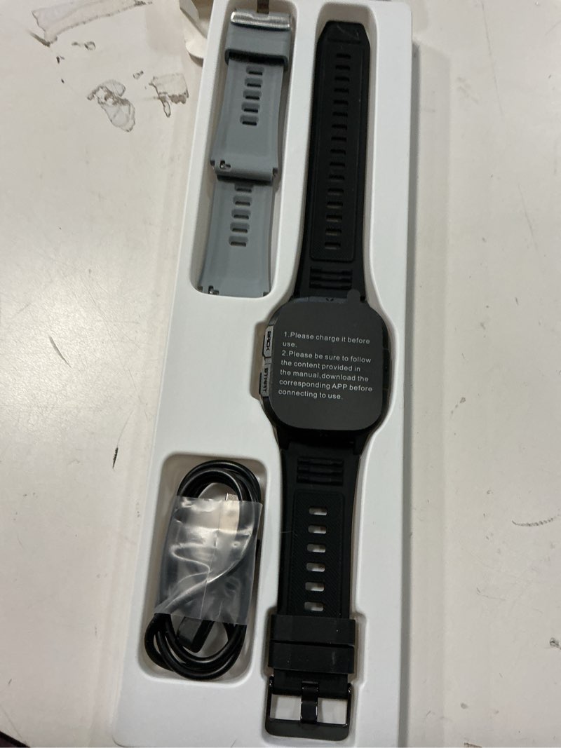Condition photo showing Good Condition for Smart Watch for Men Fitness Tracker: Waterproof Military Digital Mens Watches Running Make Answer Call Smartwatch Android Phone iPhone Samsung Compatible Sleep SpO2 Heart Rate Monitor Step Pedometer Black