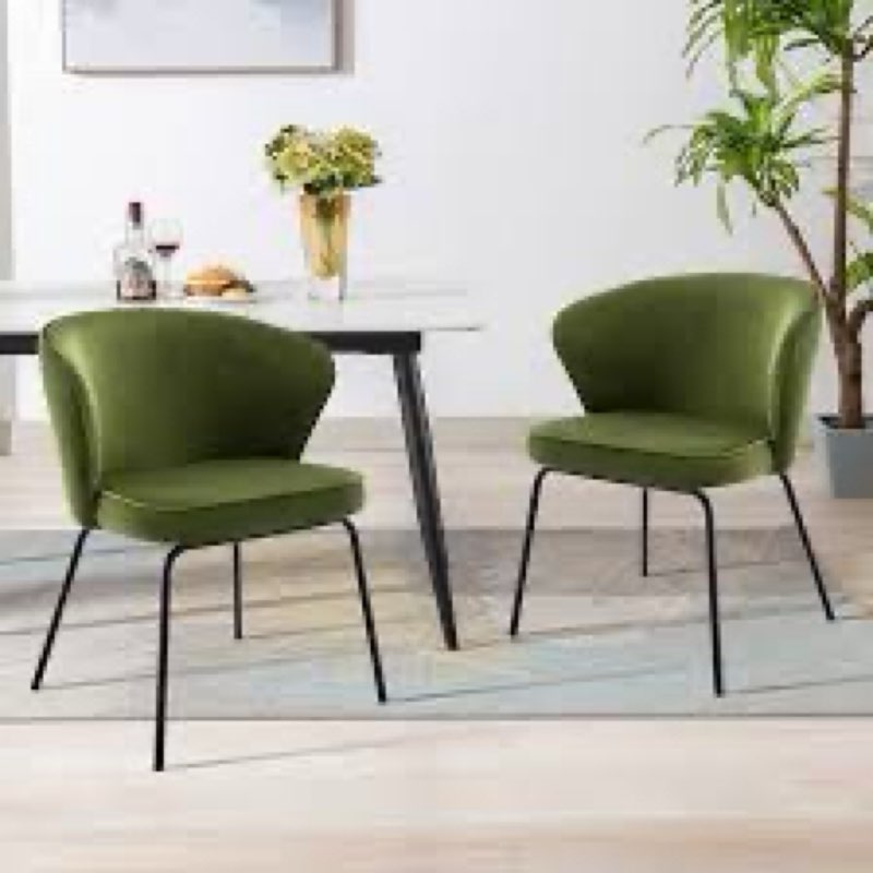 dining chairs upholstery color: green