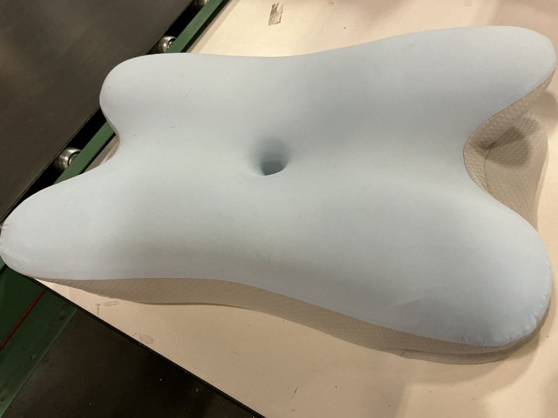 Condition photo showing As Is for Cervical Neck Pillow for Pain Relief - Ergonomic Side Sleeper Pillow for Neck Support, Cooling Memory Foam Pillows for Sleeping, Contour Pillow Orthopedic Bed Pillow for Back Stomach Sleepers