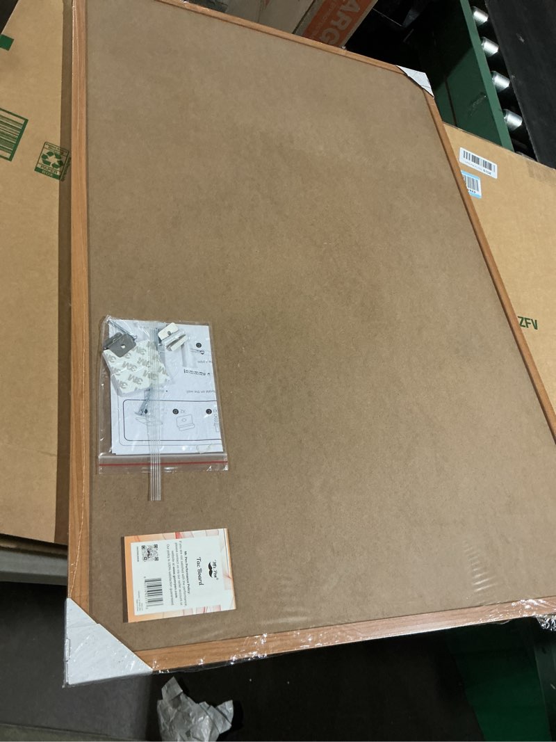 Condition photo showing Good Condition for mr. pen- cork board, 24”x36”, framed cork board, push pin board for walls with frame, office cork board, bulliten board, corkboards for wall