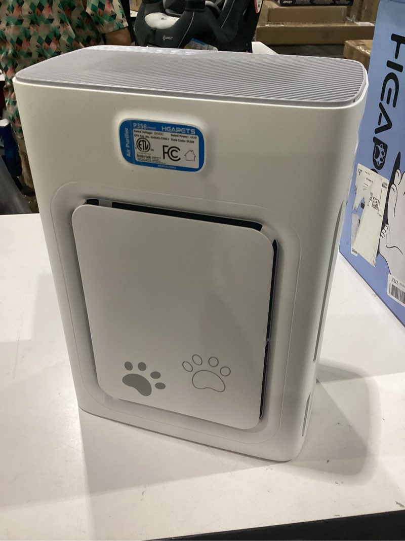 Condition photo showing New/Like New for tested npet air purifier for home large room 2500 sq ft, h13 hepa washable double-sided filter,air cleaner for pet hair dander odor allergies pollutant smoke dust,pm2.5 air quality monitor,auto mode,p358 grey p358white-grey