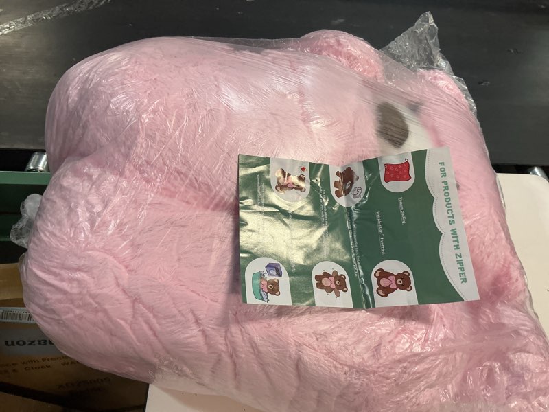 Condition photo showing New/Like New for 47 inch Big Giant Teddy Bear Stuffed Animals, Pink Soft Plush Life Size Bear Toy All Ages Gift for Children/Girlfriend/Valentine's Day/Christmas/Birthday/Baby Shower/Wedding/Party Decorations