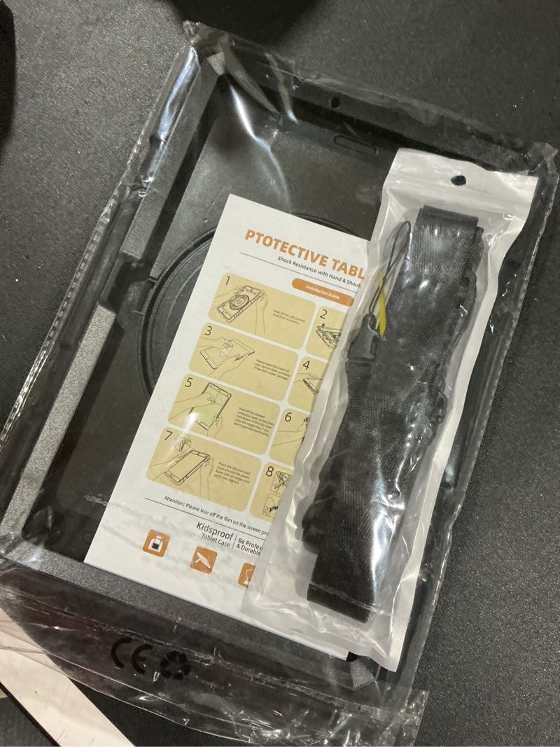 Condition photo showing New/Like New for BMOUO for Samsung Galaxy Tab A9+ Plus Case 11" 2023 (SM-X210/X216/X218), Shockproof Galaxy Tab A9 Plus Case with Rotating Stand and Hand/Shoulder Strap, Black