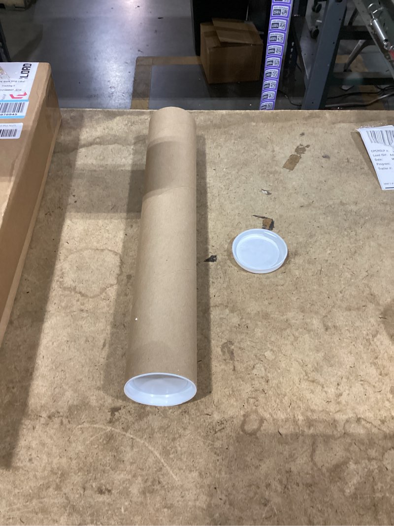 Condition photo showing New/Like New for 3" x 18" reinforced kraft paper mailing tube, pack of 1 tube with 2 caps – secure usps approved poster tube – cardboard tube for shipping and storing of posters, prints, artwork, or documents standard duty pack of 1 3" x 18"