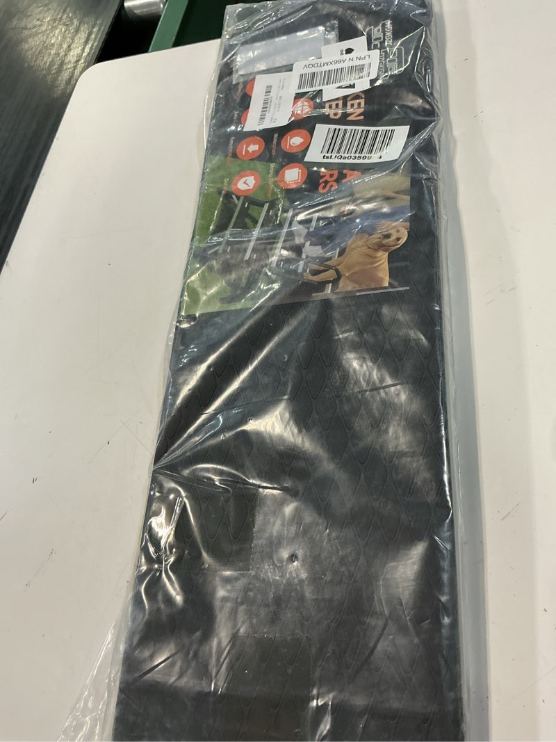 Condition photo showing New/Like New for rv step covers 4 pack –non-slip trimmable self adhesive eva foam rv step carpet, camper step covers deck, rv stair rug for lippert & morryde trailer step, black diamond pattern, 24 x 7.5 inch eva foam 24 x 7.5 inch