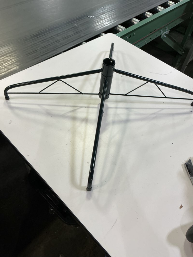 Condition photo showing As Is for 27.6 inch Large Christmas Tree Stand for Artificial Trees, Folding Christmas Tree Base for 3 Ft to 9 Ft Artificial Trees, Fits 0.5-1.25 Inch Tree Pole (Green) 27in