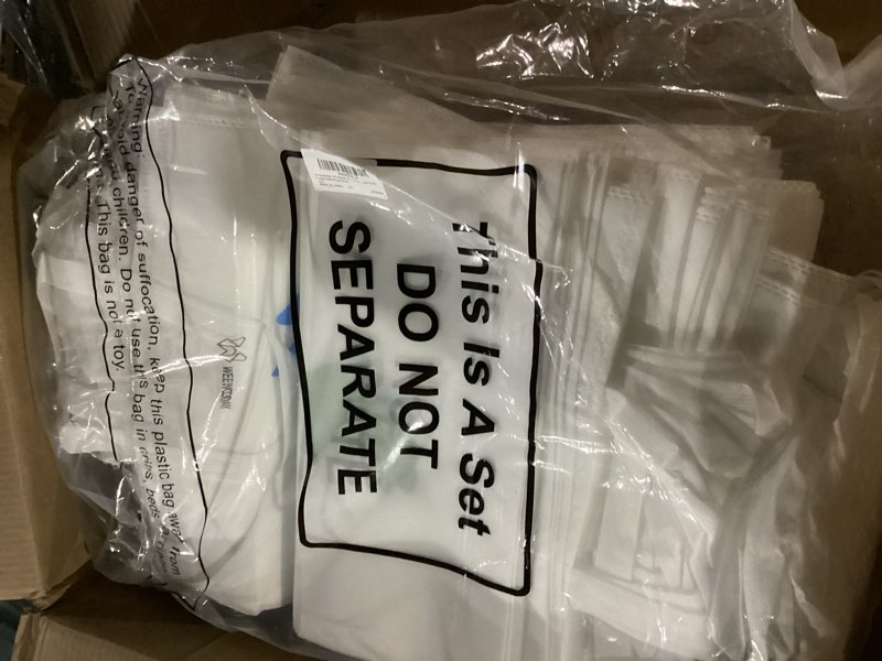 Condition photo showing New/Like New for weewooday 100 pcs frosted plastic gift bags with handles for small business clear shopping bags with cardboard bottom,4 sizes(clear)