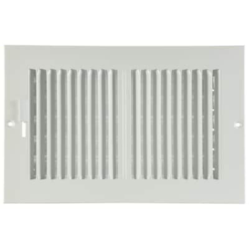 reliabilt 10-in x 6-in 2-way aluminum white sidewall/ceiling register