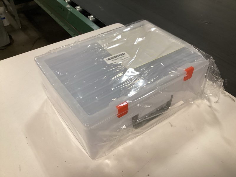 Condition photo showing New/Like New for Photo Storage Box 4x6, 18 Inner Extra Large Organizer Acid-Free Photo Keeper Storage Case, Plastic Craft Storage Box for Stickers Stamps Seeds (Clear, 18 Boxes) 18 Boxes Clear