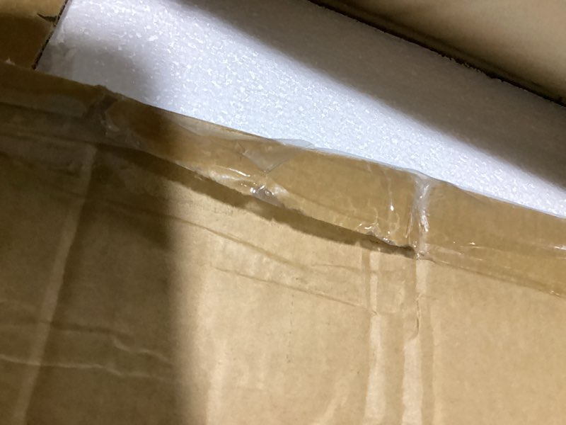 Condition photo showing As Is for LOUSACE 6 Light Bathroom Vanity Light, Matte Black Bathroom Light Fixtures, Modern Bathroom Lights Over Mirror with Clear Glass Shade, Wall Sconce Lighting for Bedroom Living Room 6 Light Matte Black