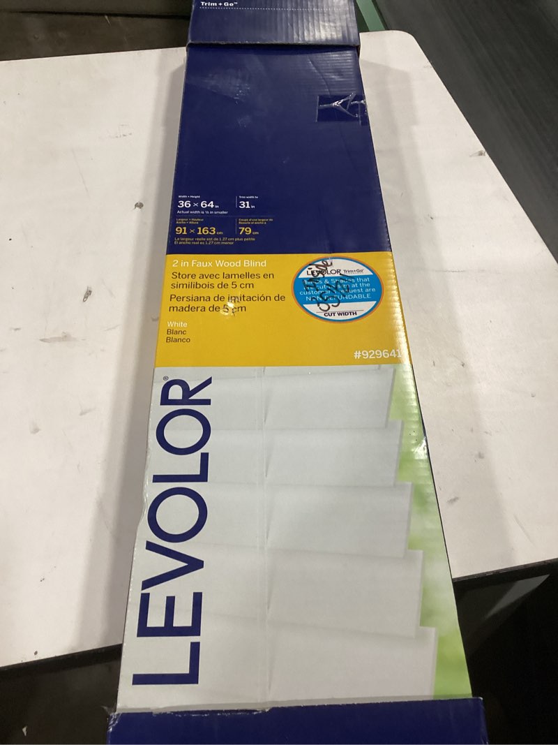 Levolor Trim+go 2-in Cordless White Faux Wood Room Darkening Blinds - 36" X 64"