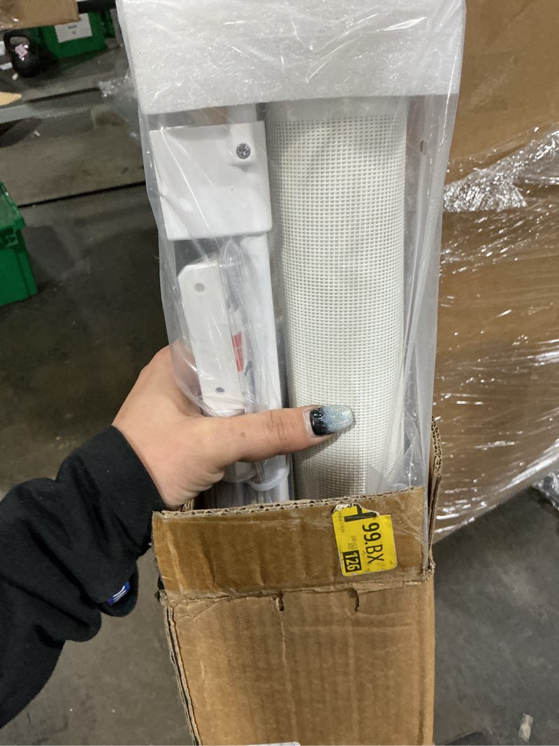 Condition photo showing Good Condition for miumoon 71 inch retractable baby gates 42 inch tall, retractable gate with reinforced strip design to prevent crawling through, 6 ft retractable dog gate for stairs, doorways, hallways, indoor/outdoor white 42" tall x 71" wide