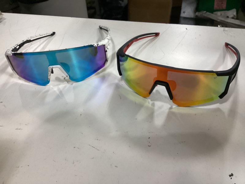 Condition photo showing New/Like New for (2 packs) kaliyadi polarized sports sunglasses-men running-sunglasses-for-women: mens sunglasses polarized uv protection cycling driving fishing