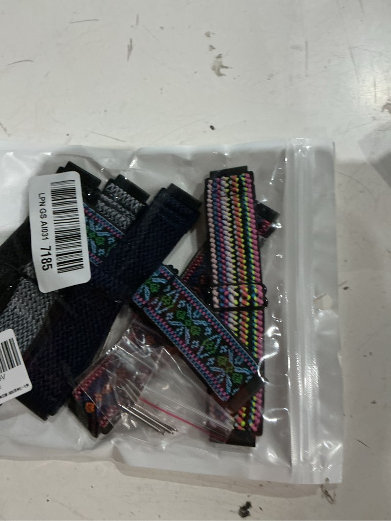 Condition photo showing Good Condition for 20mm quick release elastic band compatible with samsung galaxy watch 7 6 5 4 40mm 44mm/garmin vívoactive 6/5/3/3 music/forerunner 570 42mm/55/158/165/245/645/amazift active 2/active/t-rex 3 pro 44mm ripple black+ripple grey+ripple blue+bohemian blue+bohemian red+colorful 20mm