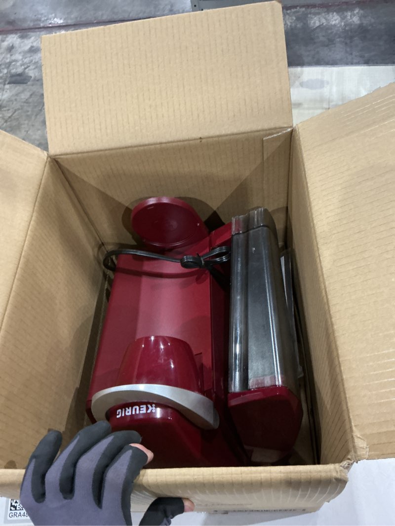 Condition photo showing As Is for keurig k-classic single serve k-cup pod coffee maker, rhubarb