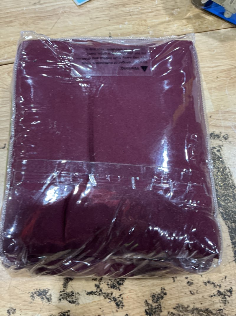 Condition photo showing Good Condition for jsd burgundy duvet cover set queen size | 3 piece soft microfiber duvet cover with pillow shams zipper closure, comforter not included, oeko-tex certified burgundy queen