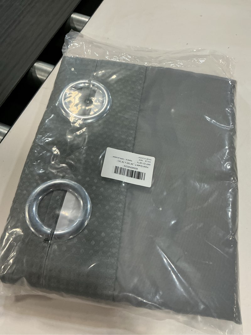 Condition photo showing New/Like New for Conbo Mio Stall No Hook Waffle Weave Shower Curtain with Snap in Liner Set, Hotel Luxury Grey Shower Curtains for Bathroom with See Through Top Window, Waterproof, Washable 54W x 74H Waffle-grey 54"W x 74"L (Pack of 1)