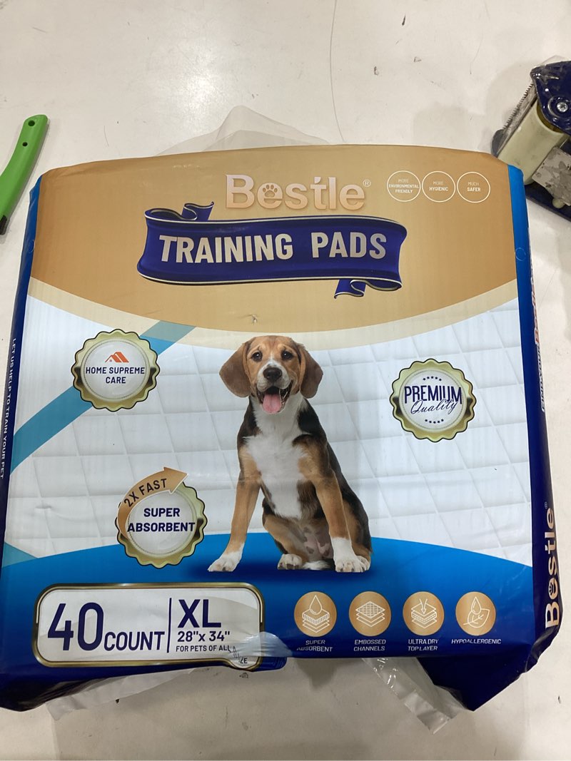 Condition photo showing New/Like New for Extra Large Pet Training and Puppy Pads Pee Pads for Dogs 28"x34" -40 Count Super Absorbent & Leak-Proof 40-Count