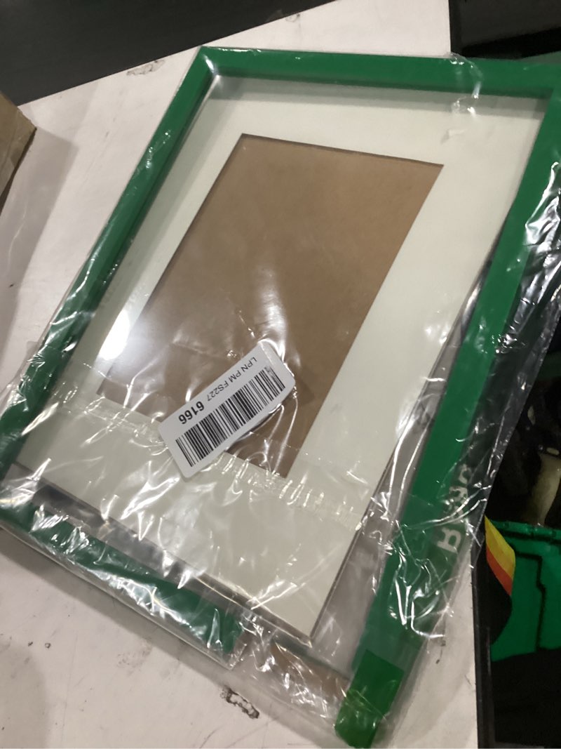 Condition photo showing Good Condition for decoruhome 9x12 picture frame, display pictures 6x8 with mat or 9x12 without mat, wall & tabletop display photo frame, green, 1 pack green 9x12