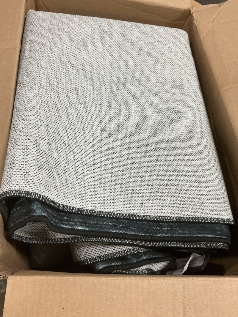 Condition photo showing Good Condition for GarveeHome Black 6x9 Washable Area Rug for Living Room: Modern Striped Washable Living Room Area Rug Striped Modern Non Slip Low Pile Carpet for Bedroom Soft Stain-Resistant Carpet. Black/Beige 6' x 9' (Rectangular)