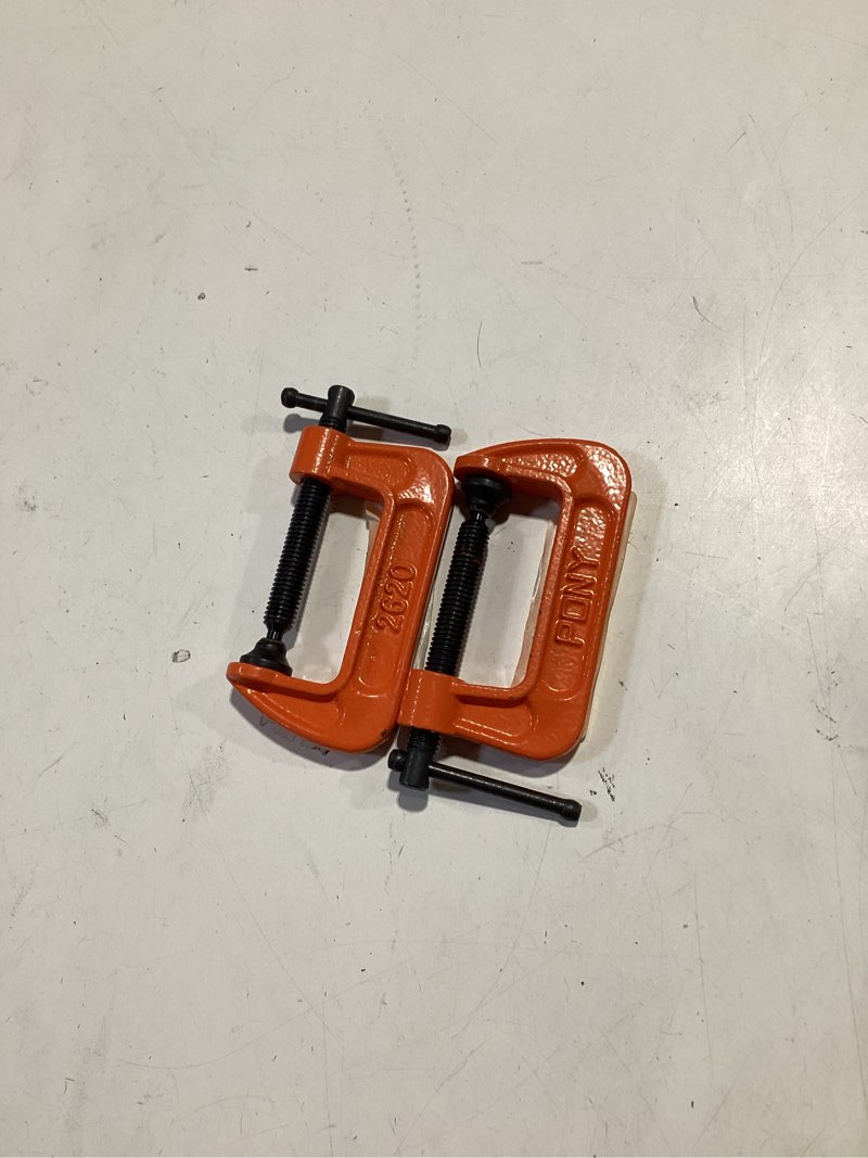 Condition photo showing Good Condition for pony 6-in c-clamp set, clamps for woodworking,1000lbs load limit, 2660 c-clamp, ideal for most diy, woodworking and household clamping projects-2 pack