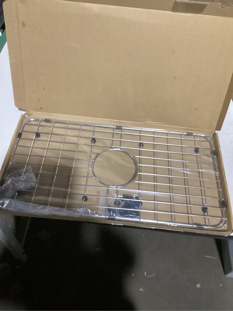 Condition photo showing Good Condition for Serene Valley Sink Bottom Grid 24-1/8" x 12-5/8", Centered Drain with Corner Radius 1-1/2", Sink Protector NLW2412C