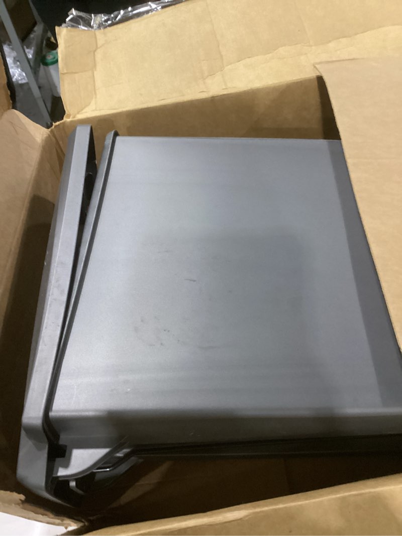 Condition photo showing Good Condition for used simplehuman 40 liter / 10.6 gallon slim kitchen step trash can with secure slide lock, grey plastic gray