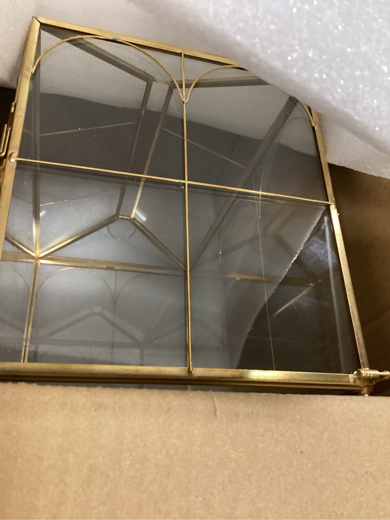 Condition photo showing New/Like New for Okllen Glass Card Box with Slot, Large Gold Clear Card Box for Wedding Receptions, Decorative Storage Box with Lock for Baby Shower, Birthday Party, Bridal Shower
