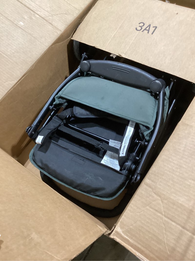 Condition photo showing As Is for ingenuity 3dquickclose cs+ compact fold stroller – lightweight stroller with oversized canopy, extra-large storage and compact fold, forest