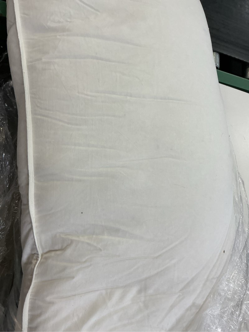Condition photo showing As Is for luxe goose down pillow, king, medium