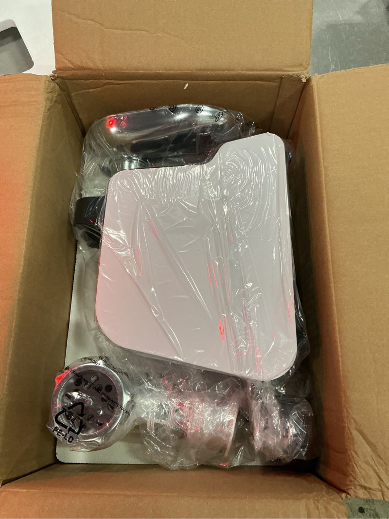 Condition photo showing New/Like New for electric meat grinder, 2300w max, heavy duty sausage stuffer with 2 blades, 3 grinding plates, sausage tube & kubbe kit, home kitchen meat mincer with handle (black) white