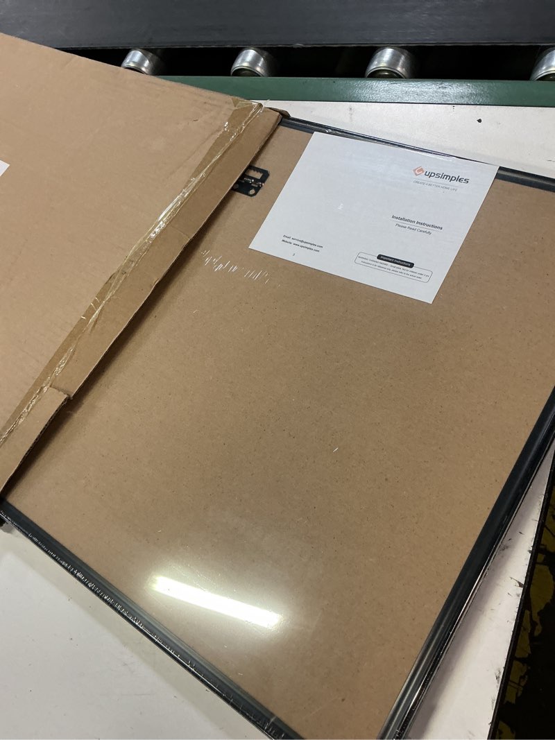 Condition photo showing New/Like New for upsimples 16x24 picture frame black 3 pack, scratch-proof poster frames 16 x 24 for photo gallery - slide-in strips, horizontal or vertical wall mounting black 16x24
