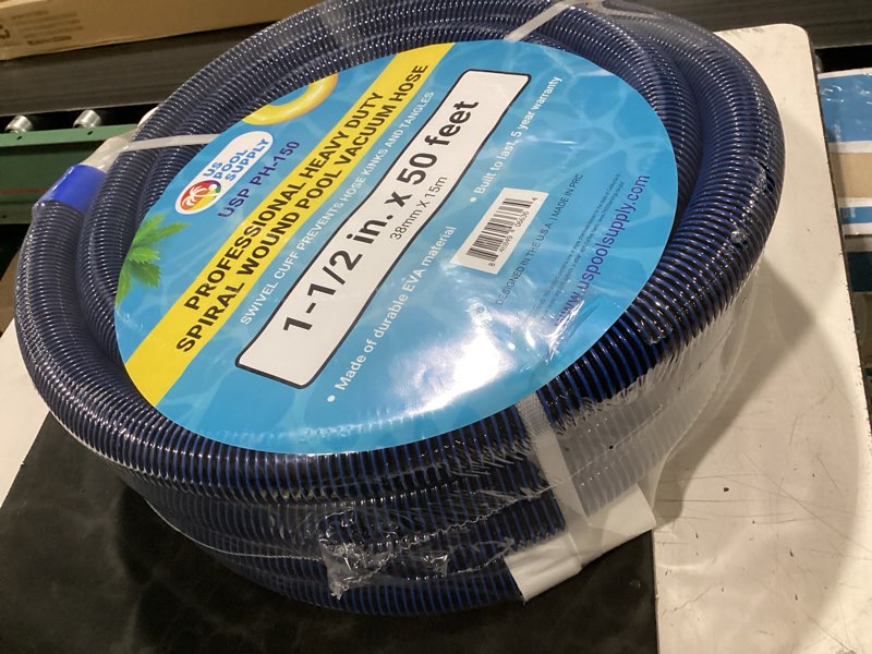 Condition photo showing New/Like New for u.s. pool supply 1-1/2  x 50 foot professional heavy duty spiral wound swimming pool vacuum hose with kink-free swivel cuff  flexible - connect to vacuum heads  skimmer  filter pump inlet  accessories
