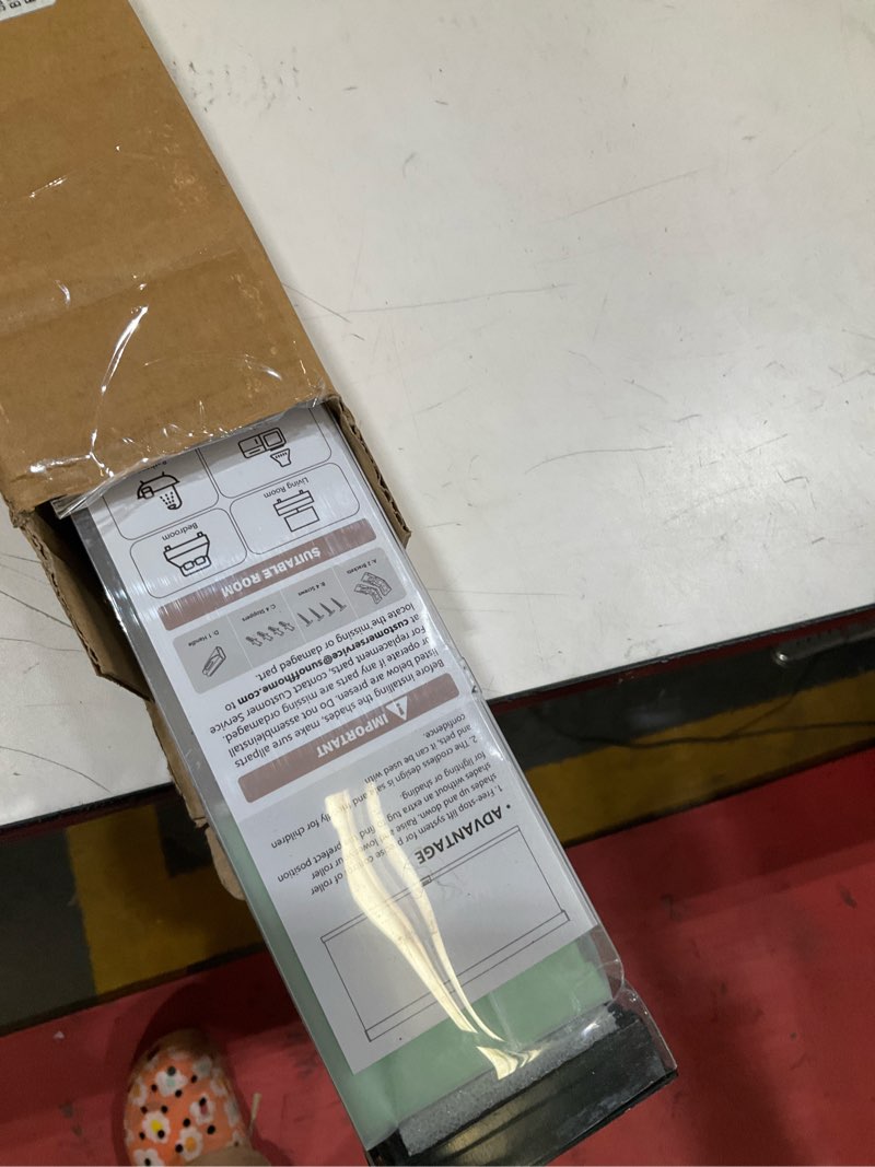 Condition photo showing Good Condition for sunoff cordless blackout roller shades blinds for windows free-stop,pull down room darkening with valance,thermal insulated woven fabric window door blinds for home,office,beige 32" w x 72" l 32"w x 72"h beige