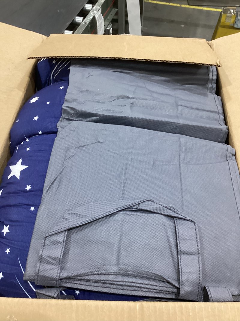 Condition photo showing As Is for Japanese Futon Mattress, Foldable Tatami Mat Portable Dormitory Sleeping Pad with Bag & Strap, Floor Thicken Sleeping Roll up Camping Mattress (Blue WS1, 60"X80")
