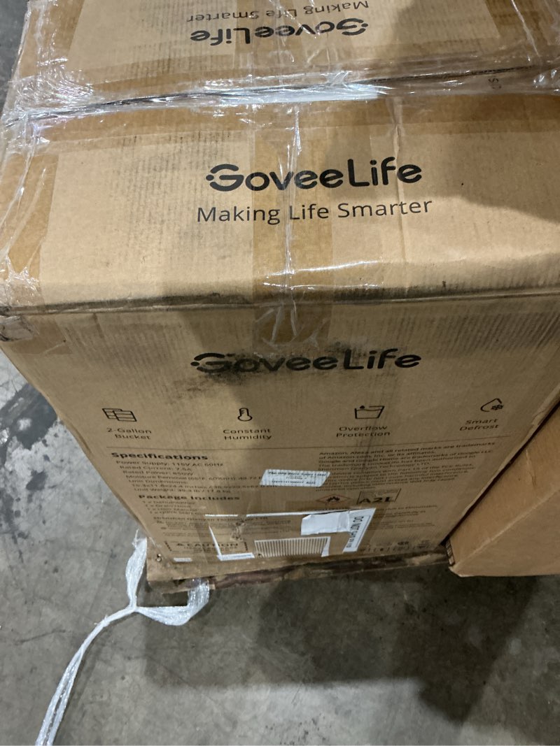 Condition photo showing Good Condition for goveelife dehumidifier for home 4,500 sq.ft, 50 to 137 pint smart auto humidity control, drain hose, 2.0gal bucket, compressor dehumidifiers for basement with auto shut off, bathroom, garage, w/wifi with wifi