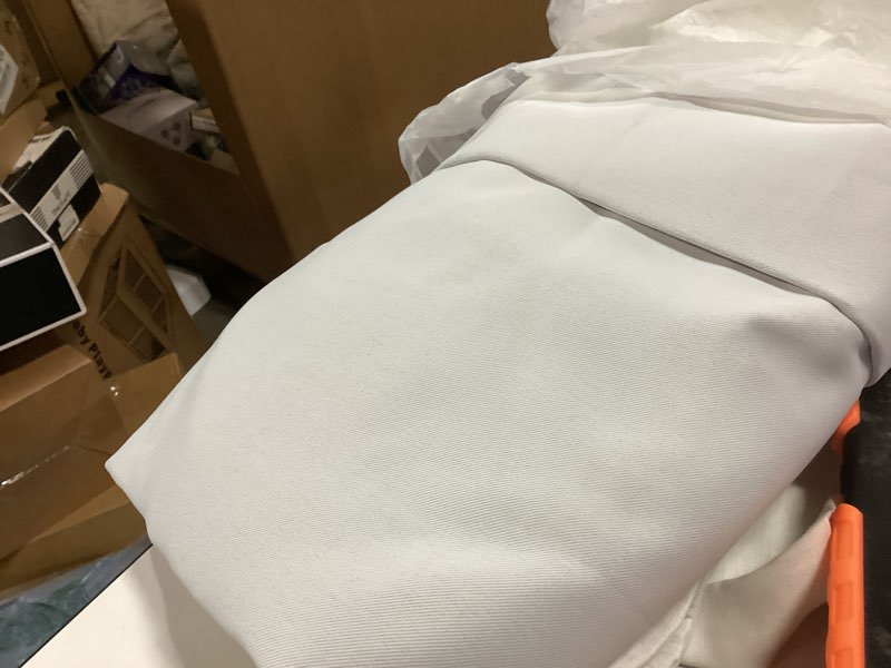 Condition photo showing Good Condition for european linen grommet room darkening curtain, 48x96, white 1 pc