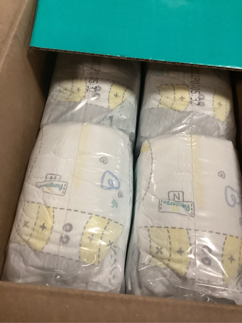 Condition photo showing New/Like New for pampers swaddlers newborn diapers, size newborn (10 lbs), 140 count, fragrance free, hypoallergenic, absorbent, pediatrician recommended, skin safe newborn 140