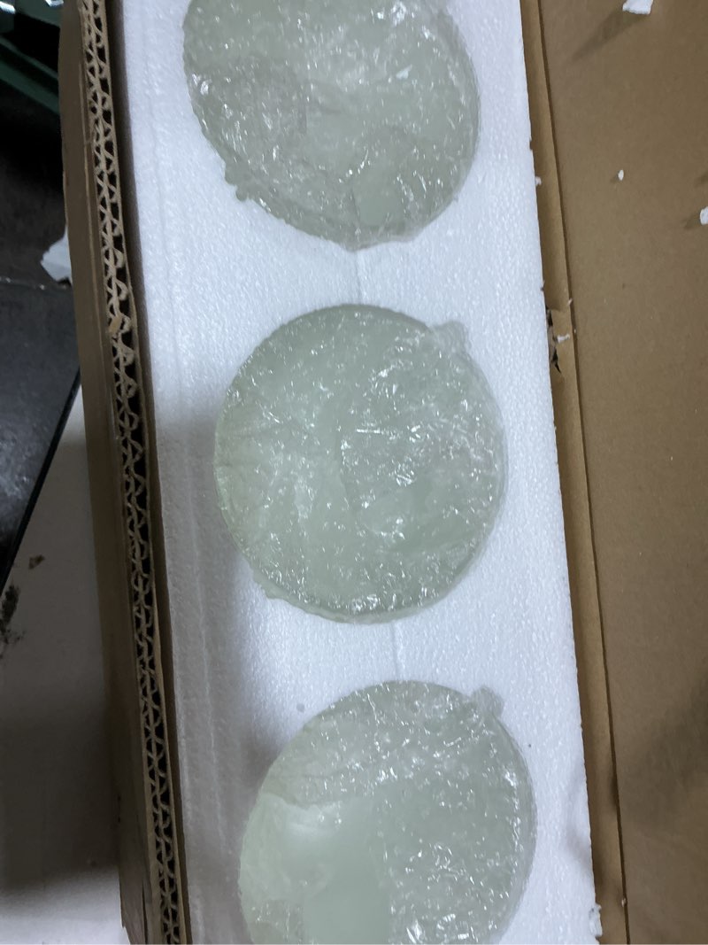 Condition photo showing Good Condition for 3 Pack Frosted Glass Shade, Bell Shaped Light Fixture Replacement Globe or Cover with 1-5/8-Inch Fitter for Chandelier Wall Sconce Pendant Light, G0030
