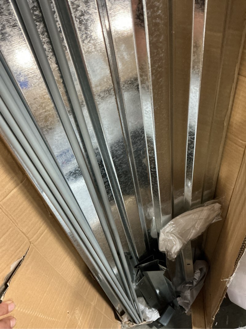 Condition photo showing Good Condition for diiyiv 12x4x1ft galvanized raised garden bed kit,vegetable boxes-rectangle metal flower box,large planter raised beds outdoor garden for planting,fruit,herb-silver 12x4x1(1pcs) silver