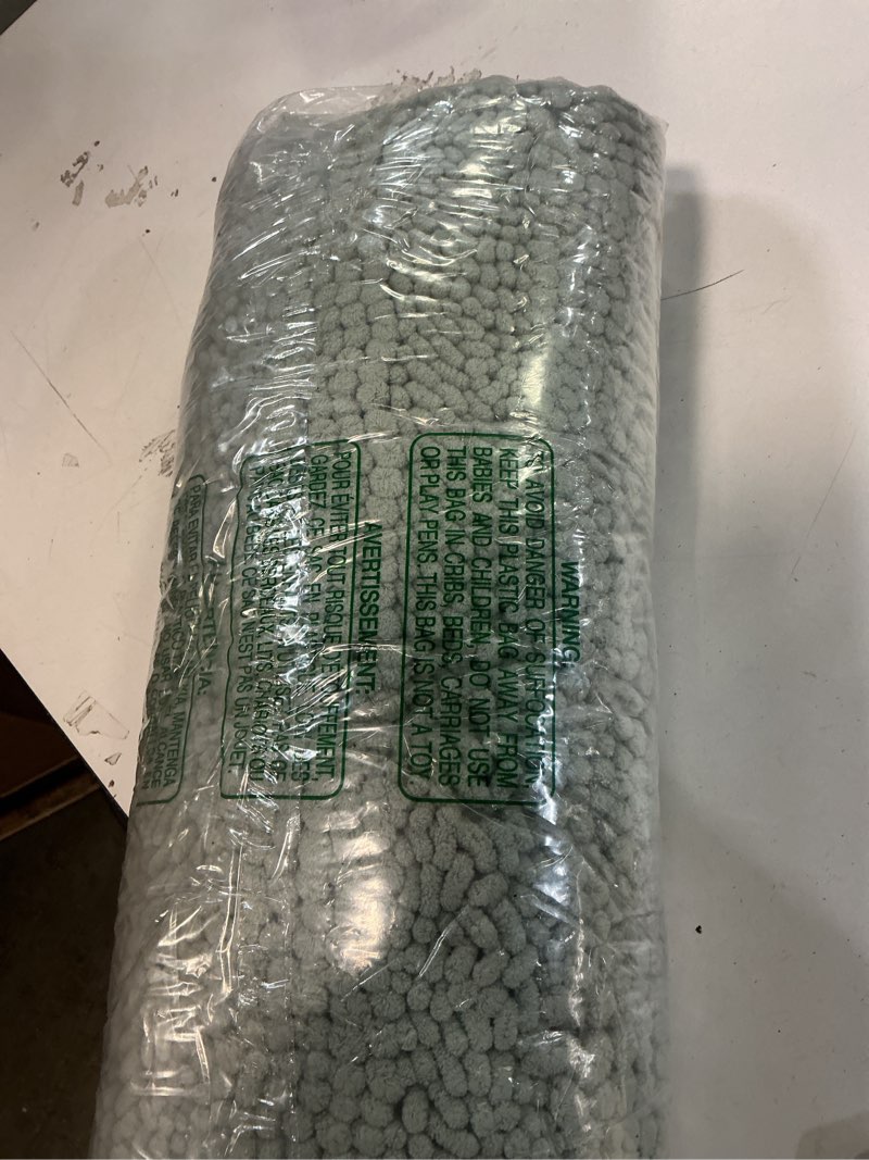 Condition photo showing Good Condition for H.VERSAILTEX Bath Mats for Bathroom Non Slip Extra Thick Chenille Striped Bath Rug 24" x 36" Absorbent Non Skid Fluffy Soft Shaggy Rugs Washable Dry Fast Plush Mats for Indoor, Bath Room, Tub - Sage 24" x 36" Sage