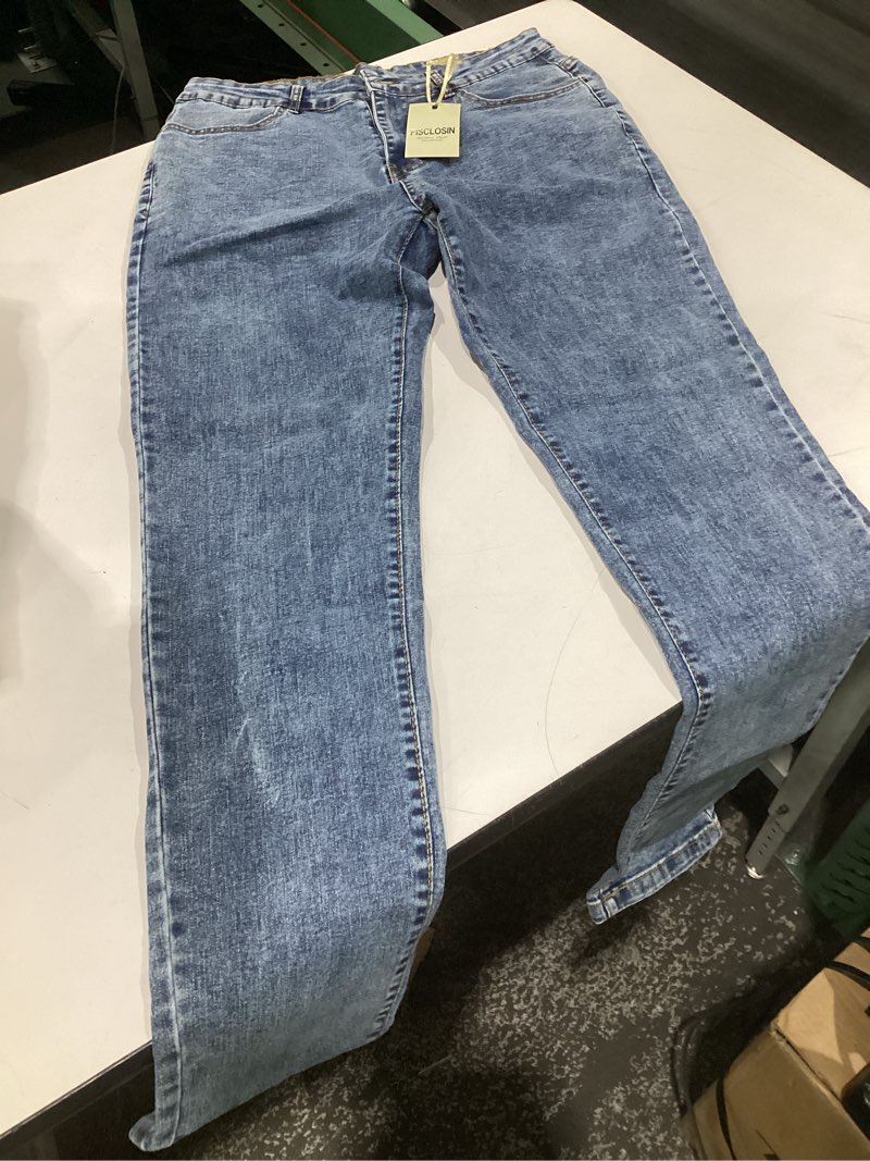 Condition photo showing Good Condition for fisclosin women colombian design,butt lift,sexy skinny jeans,stretch denim pants large dary snow blue