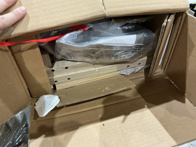 Condition photo showing Good Condition for fatorri console table for entryway storage, wood sofa tables for living room, couch table with 2 drawers for hallway (47.2 inch, light walnut) light walnut 47.2"w