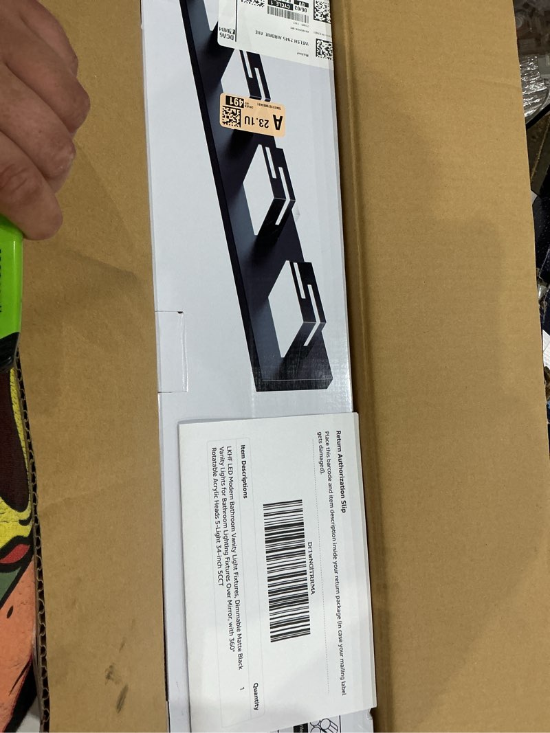 Condition photo showing Good Condition for led modern bathroom vanity light fixtures (), matte black modern acrylic bathroom wall lighting fixtures over mirror