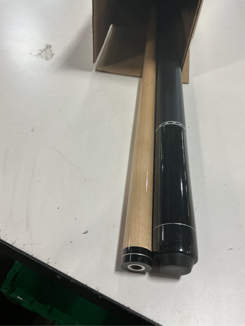 Condition photo showing Good Condition for Pool Cues, 58 Inch Pool Sticks for Adults, 2-Piece House Bar Billiard Cue Stick, Imitation Leather Grip Pool Table Sticks (7 Colors Available,Weight from 18oz 19oz 20oz 21oz)